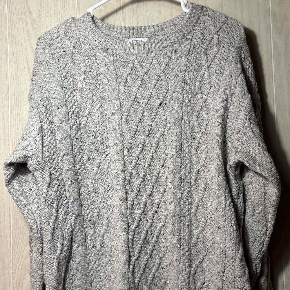 J Crew Fisherman Cable Crewneck Sweater-women’s size M